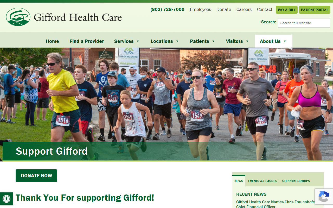 Gifford Auxiliary Thrift Shop website preview