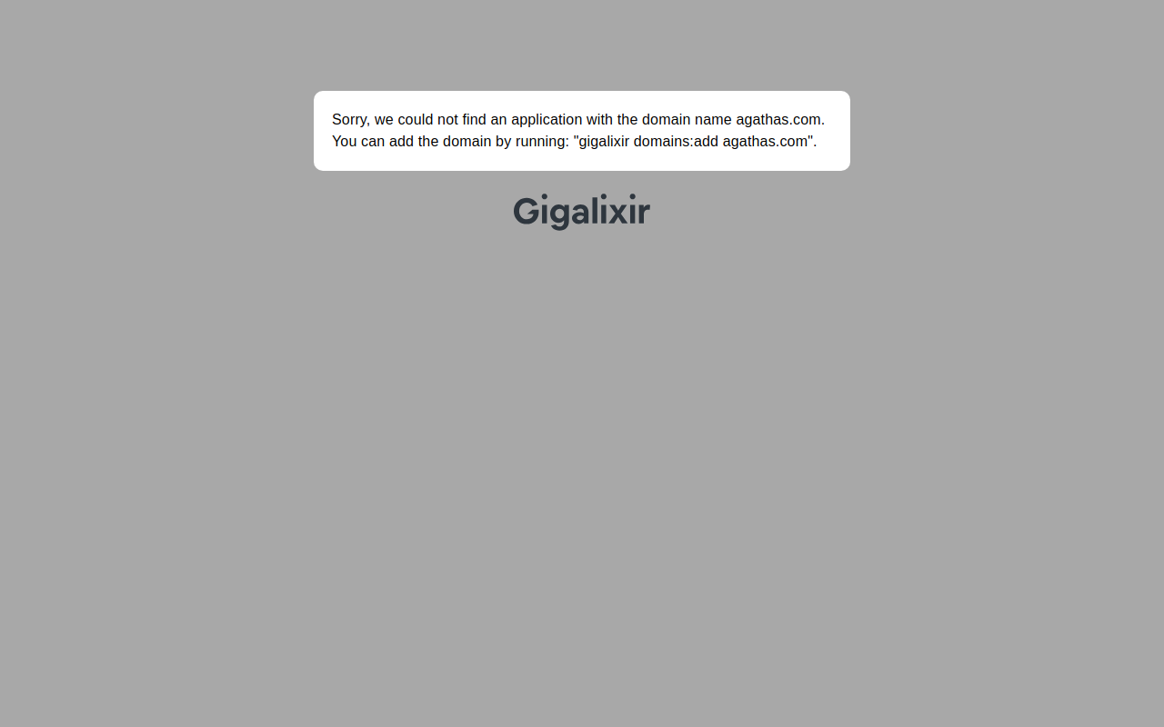 Agatha's website preview