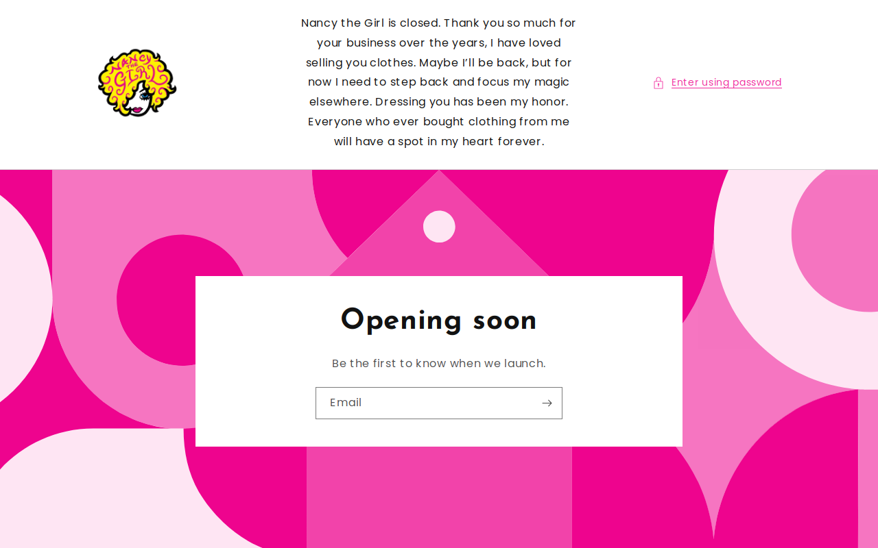 Nancy The Girl website preview