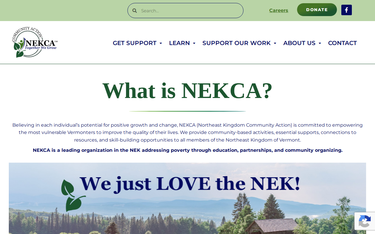 NEKCA See More Thrift Store website preview