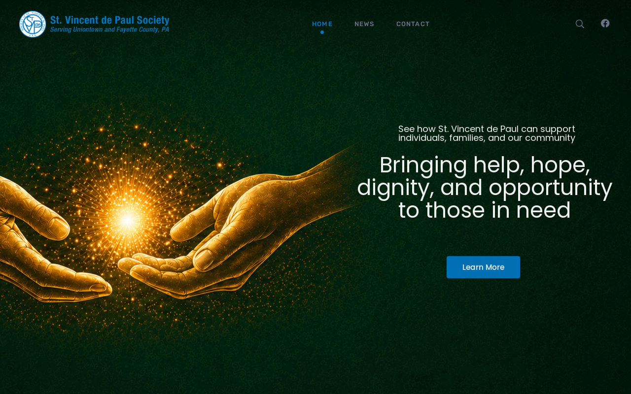 St Vincent De Paul Society website preview
