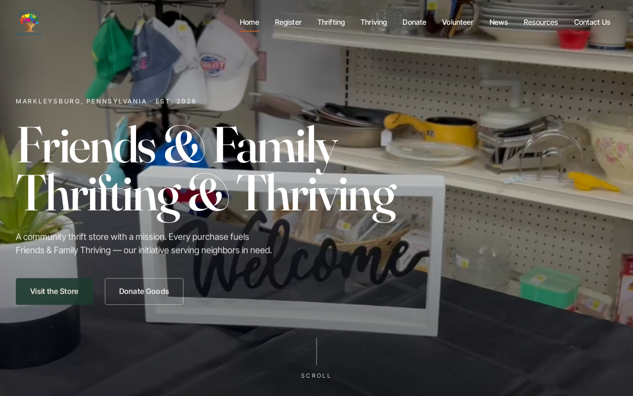 Friends & Family Thrifting website preview