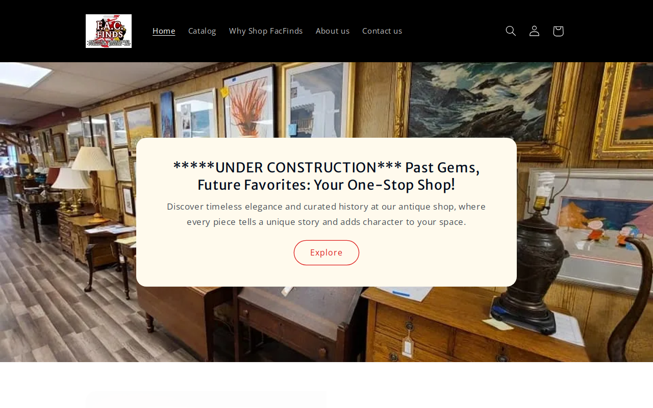 FAC Finds website preview