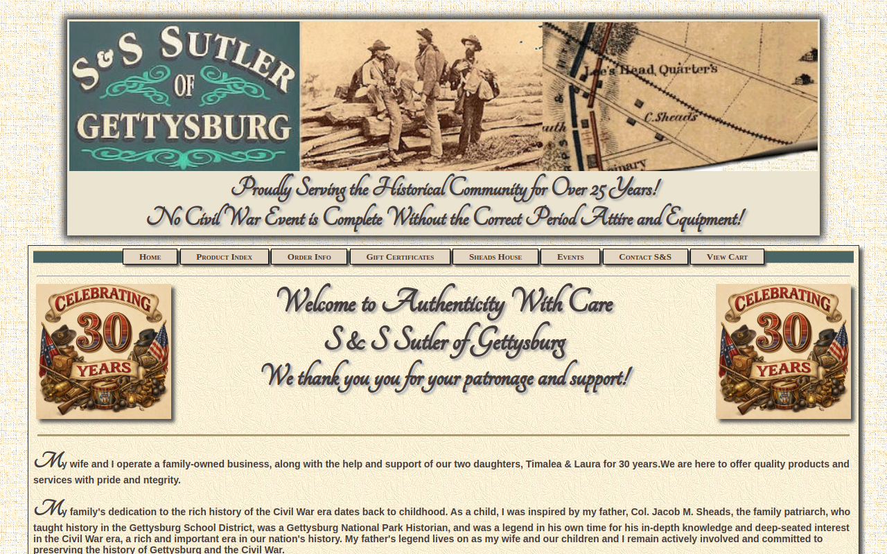 S and S Sutler website preview