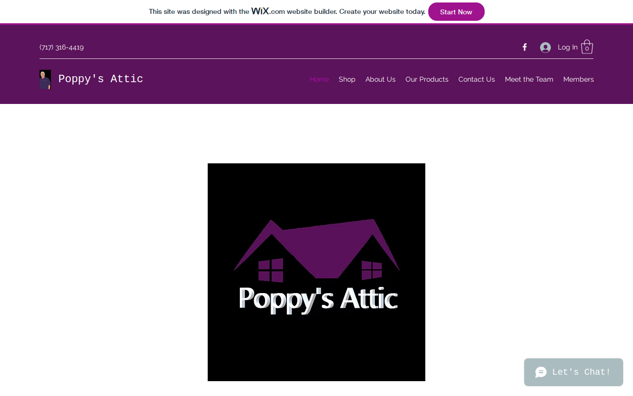 Poppy’s Attic website preview
