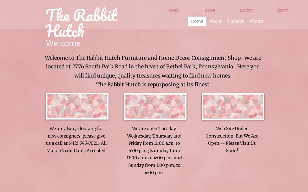 Rabbit Hutch website preview