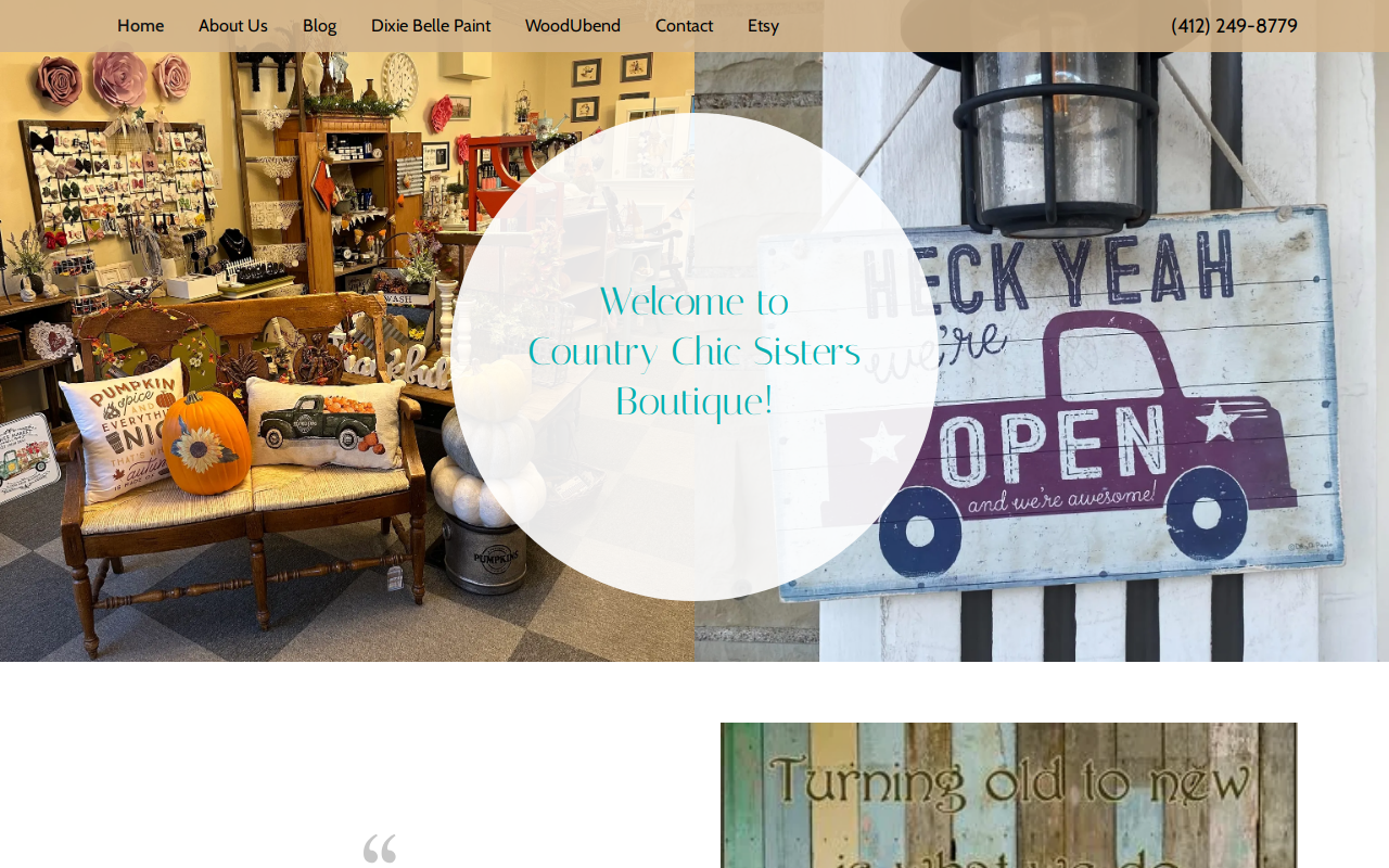Country Chic Sisters Boutique website preview