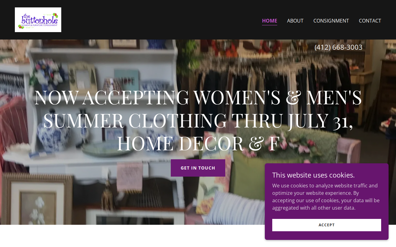 The Buttonhole website preview