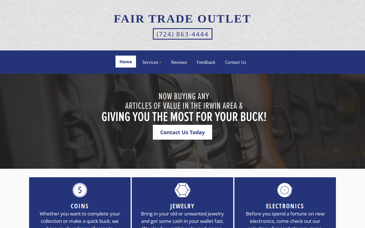 Fair Trade Outlet website preview