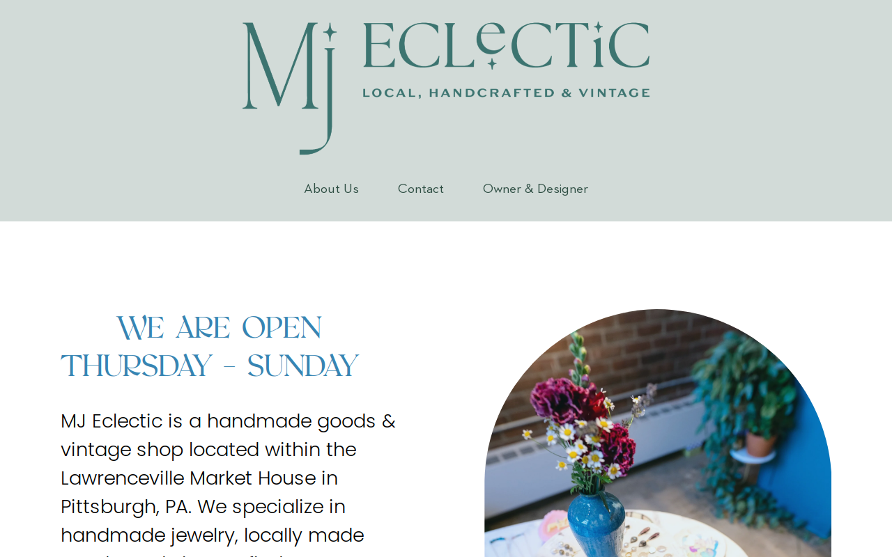 MJ Eclectic website preview