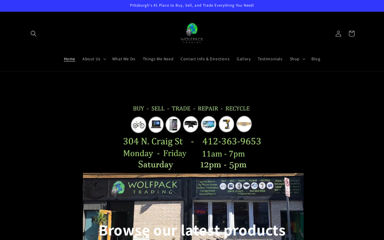 Wolfpack Trading website preview