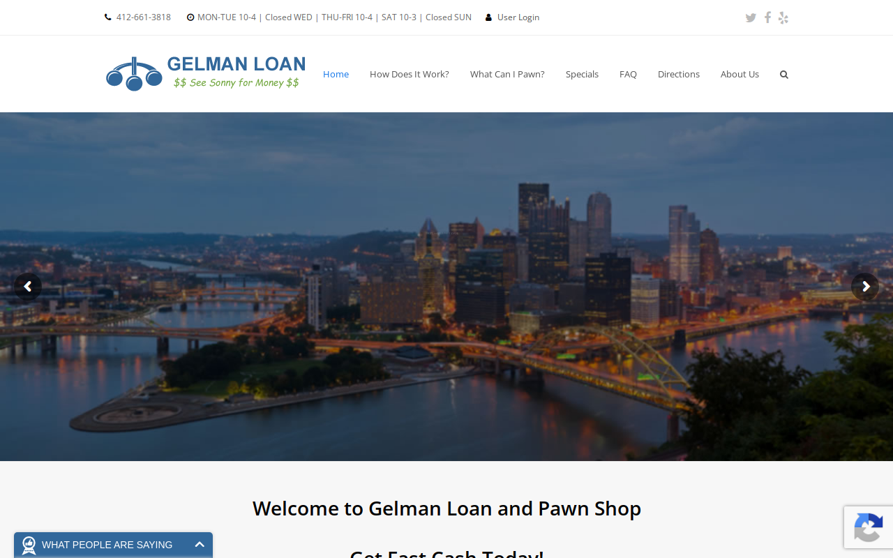 Gelman Loan Corporation website preview