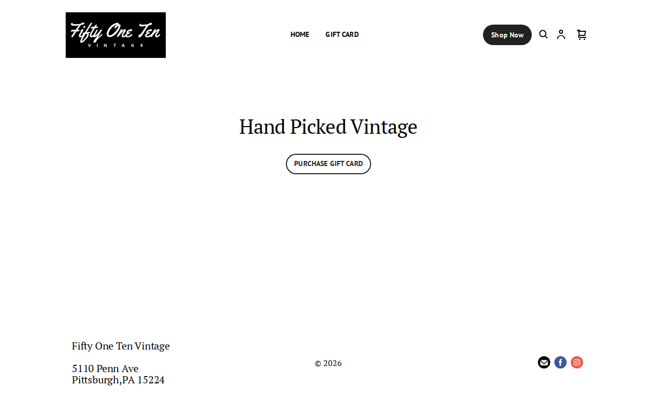Fifty One Ten Vintage website preview