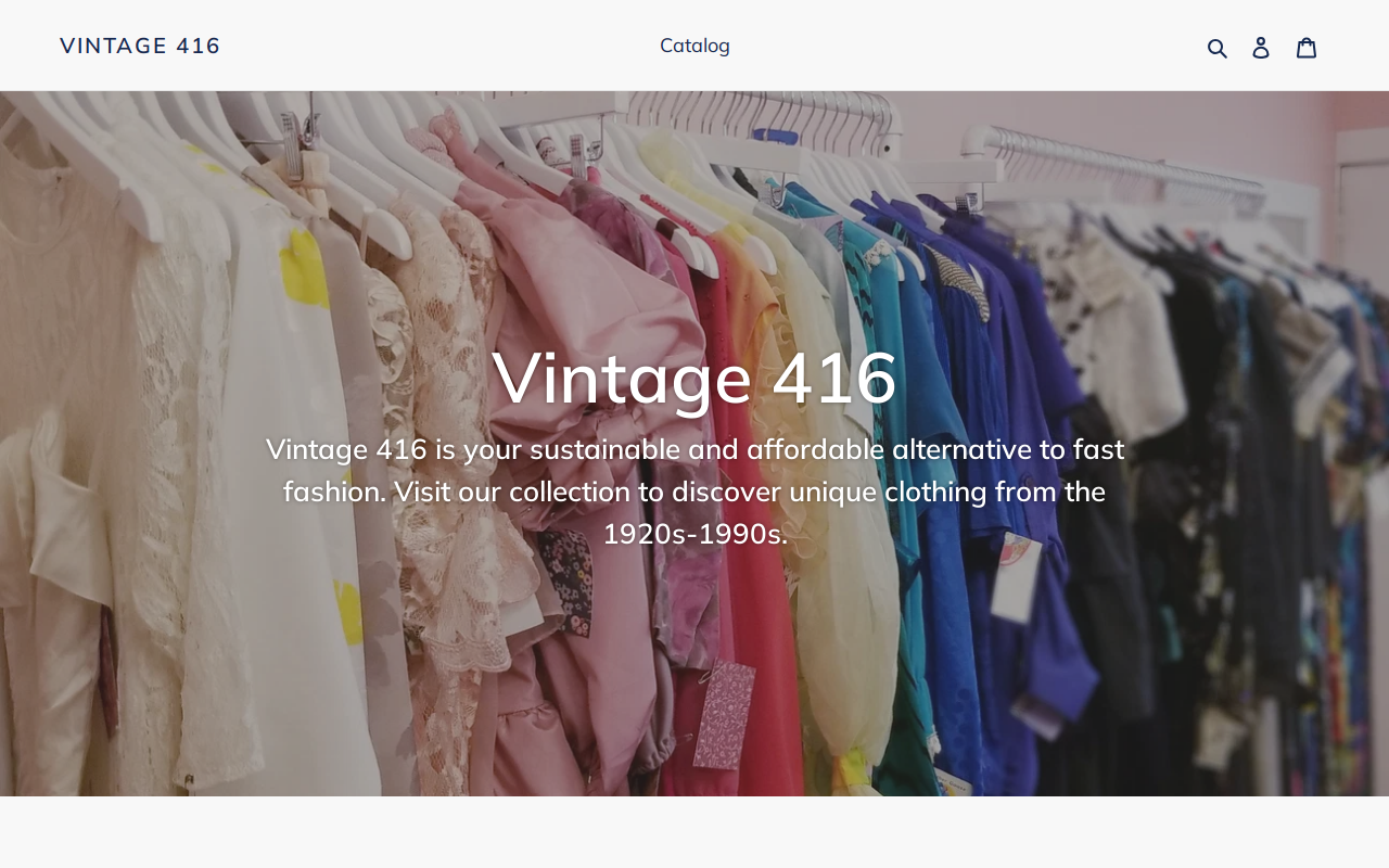 Vintage 416 website preview