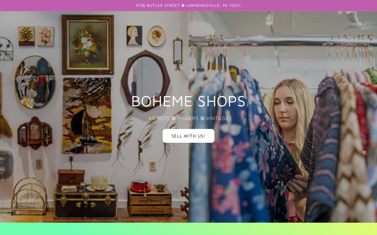 Boheme Pittsburgh website preview