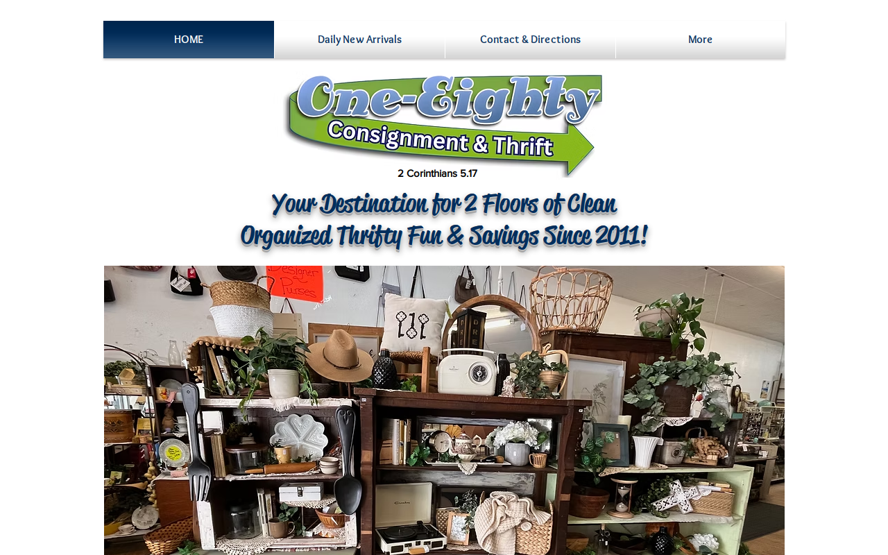 One-Eighty Consignment & Thrift Shoppe website preview