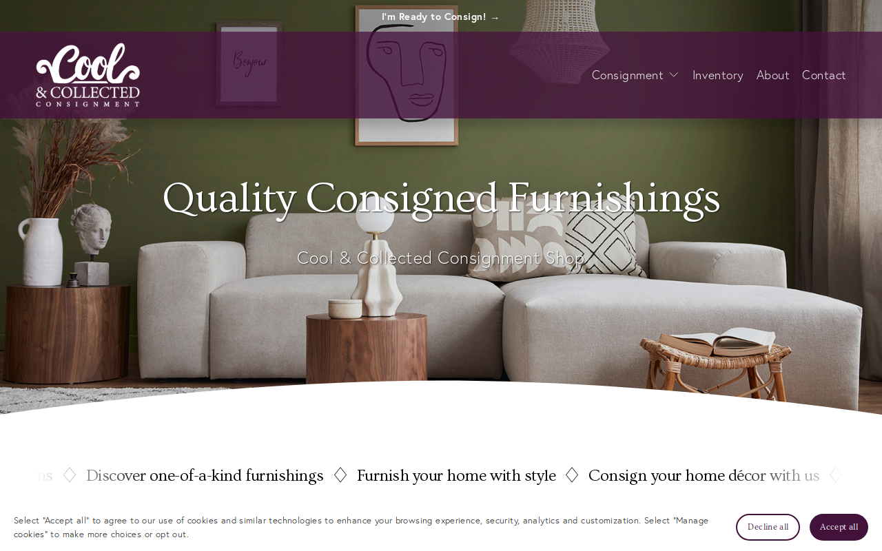 Cool & Collected Consignment website preview