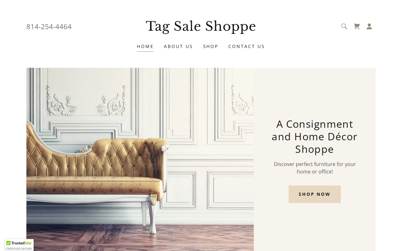 Tag Sale Shoppe website preview
