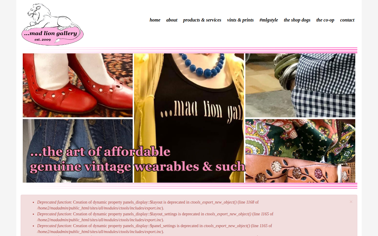...mad lion gallery website preview