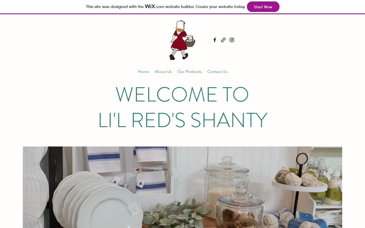Li'l Red's Shanty website preview