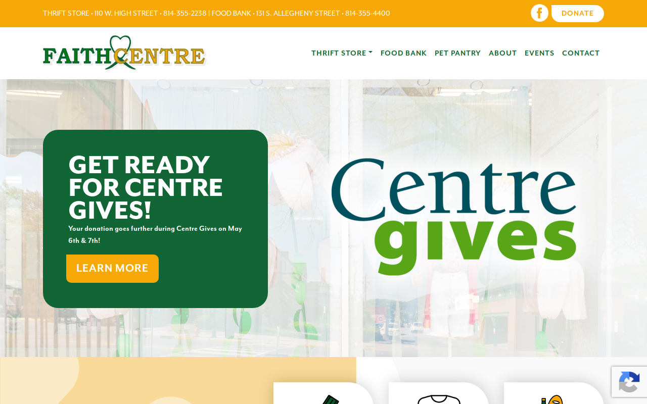 Faith Centre Thrift Store and Boutique website preview