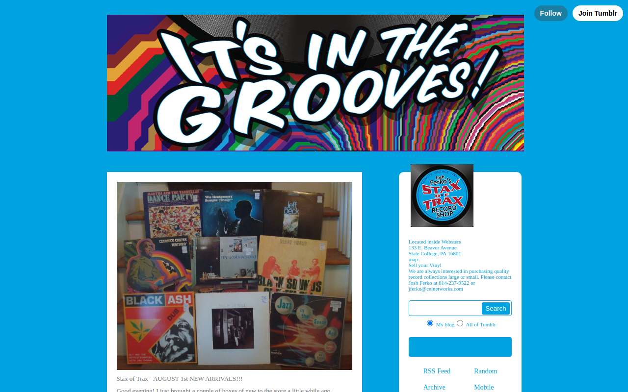 Stax of Trax website preview