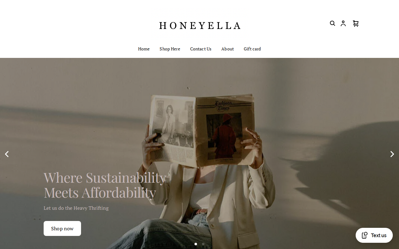 Honeyella website preview