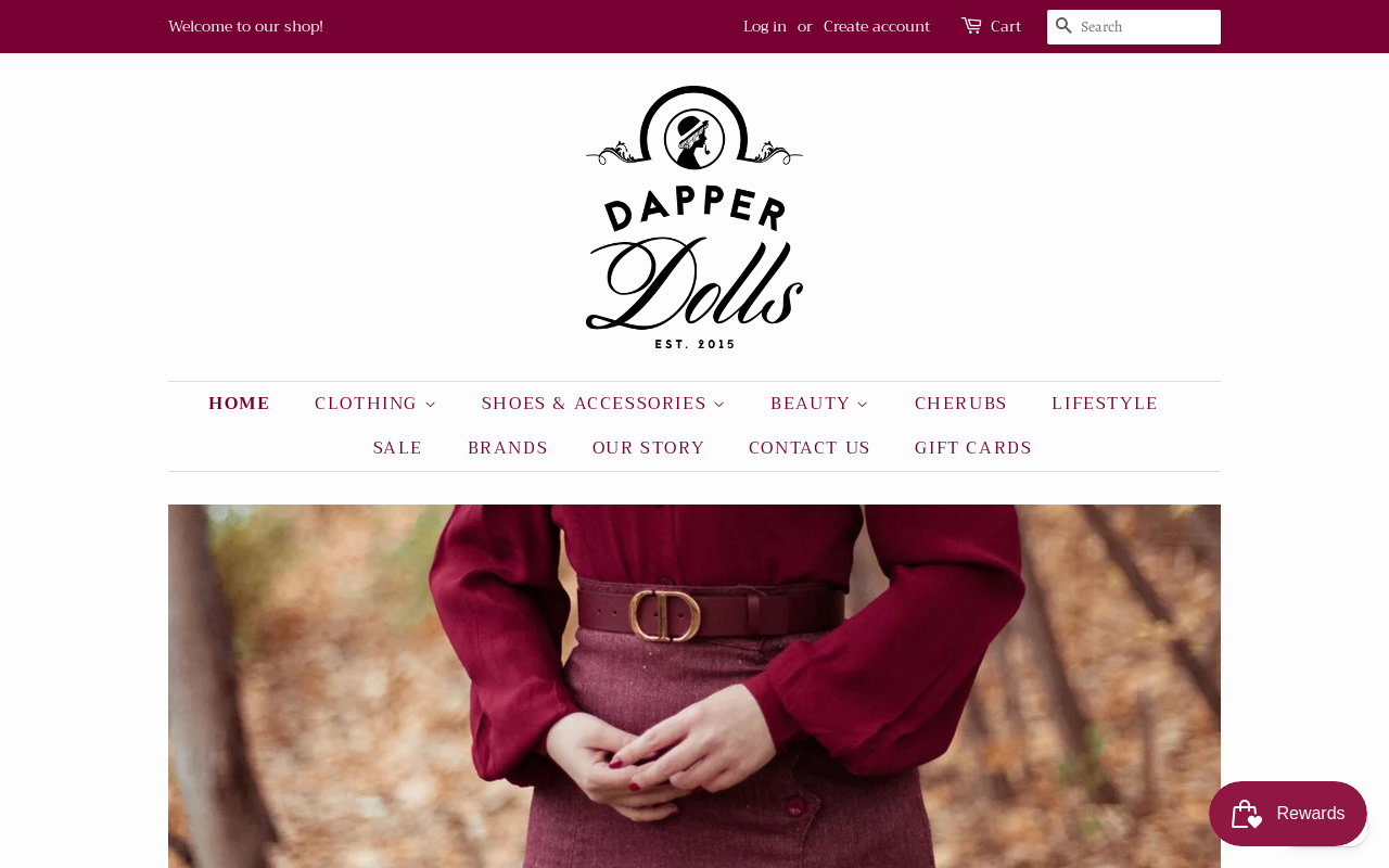 Dapper Dolls Pinup Shop website preview