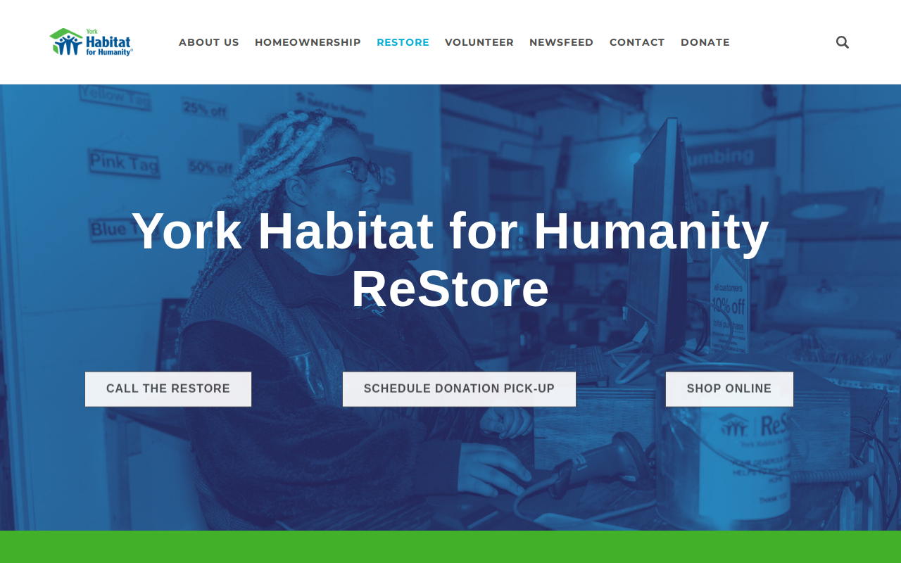 York Habitat for Humanity ReStore website preview
