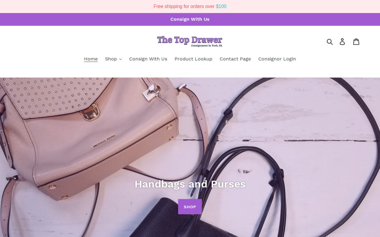 Top Drawer website preview