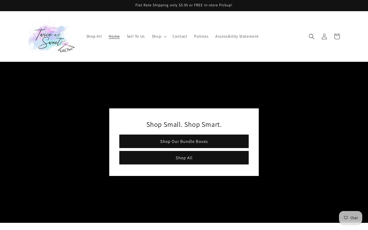 Twice as Sweet Kids' Closet website preview