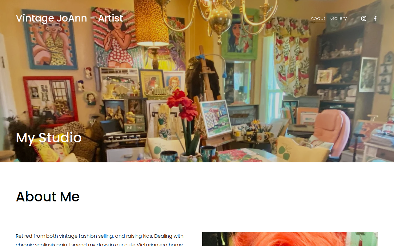 Vintage JoAnn website preview