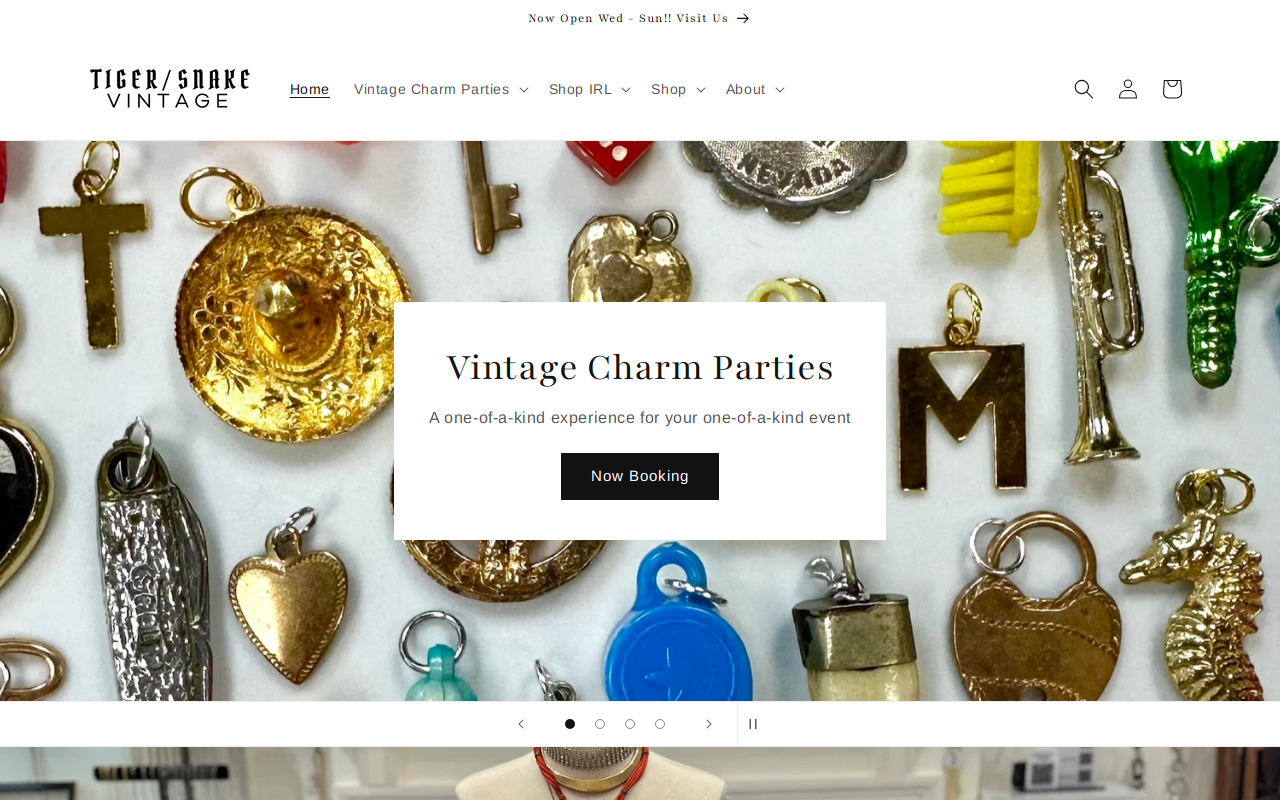 Tiger Snake Vintage website preview
