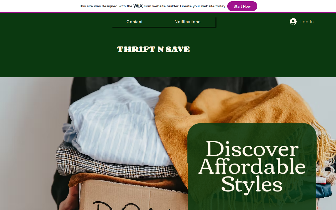 Thrift n Save website preview