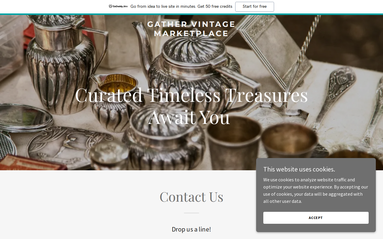 Gather Vintage Marketplace website preview