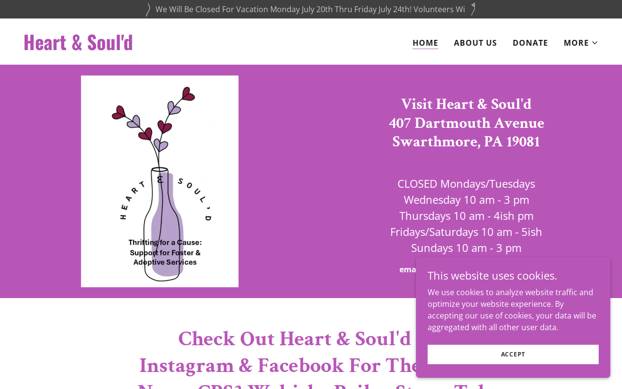 Heart & Soul'd website preview