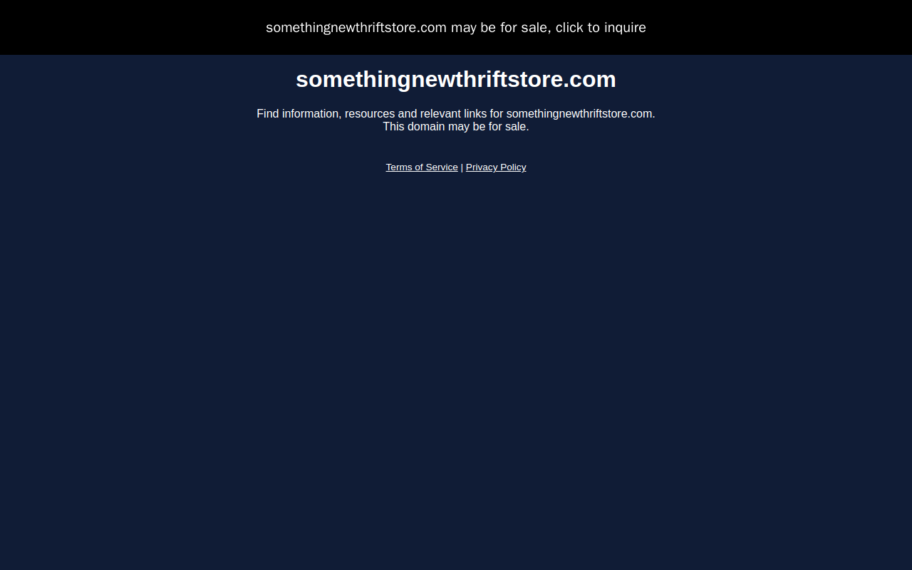 Something New Thrift Store website preview