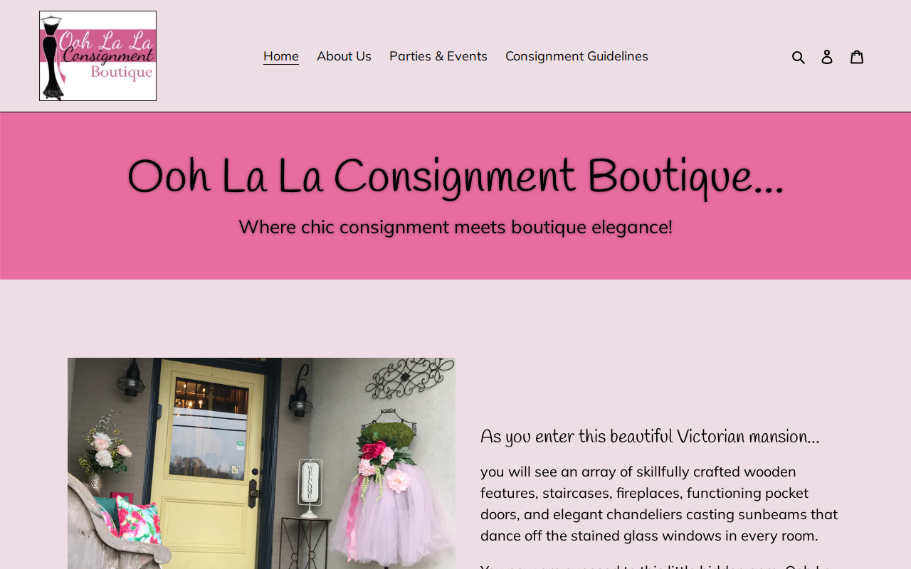 Ooh La La Consignment website preview