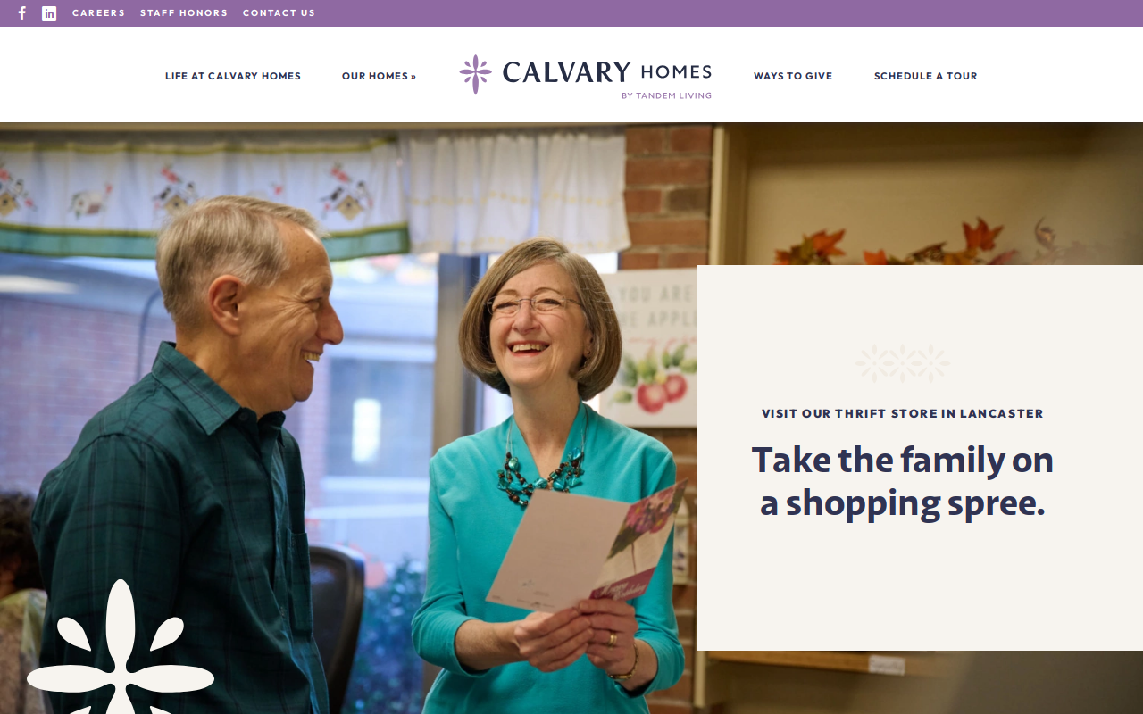 Calvary Treasures Thrift Store website preview