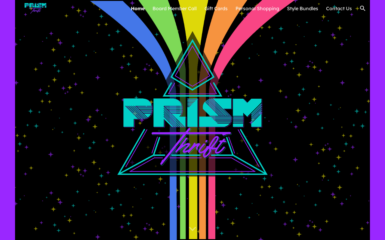 Prism Thrift website preview