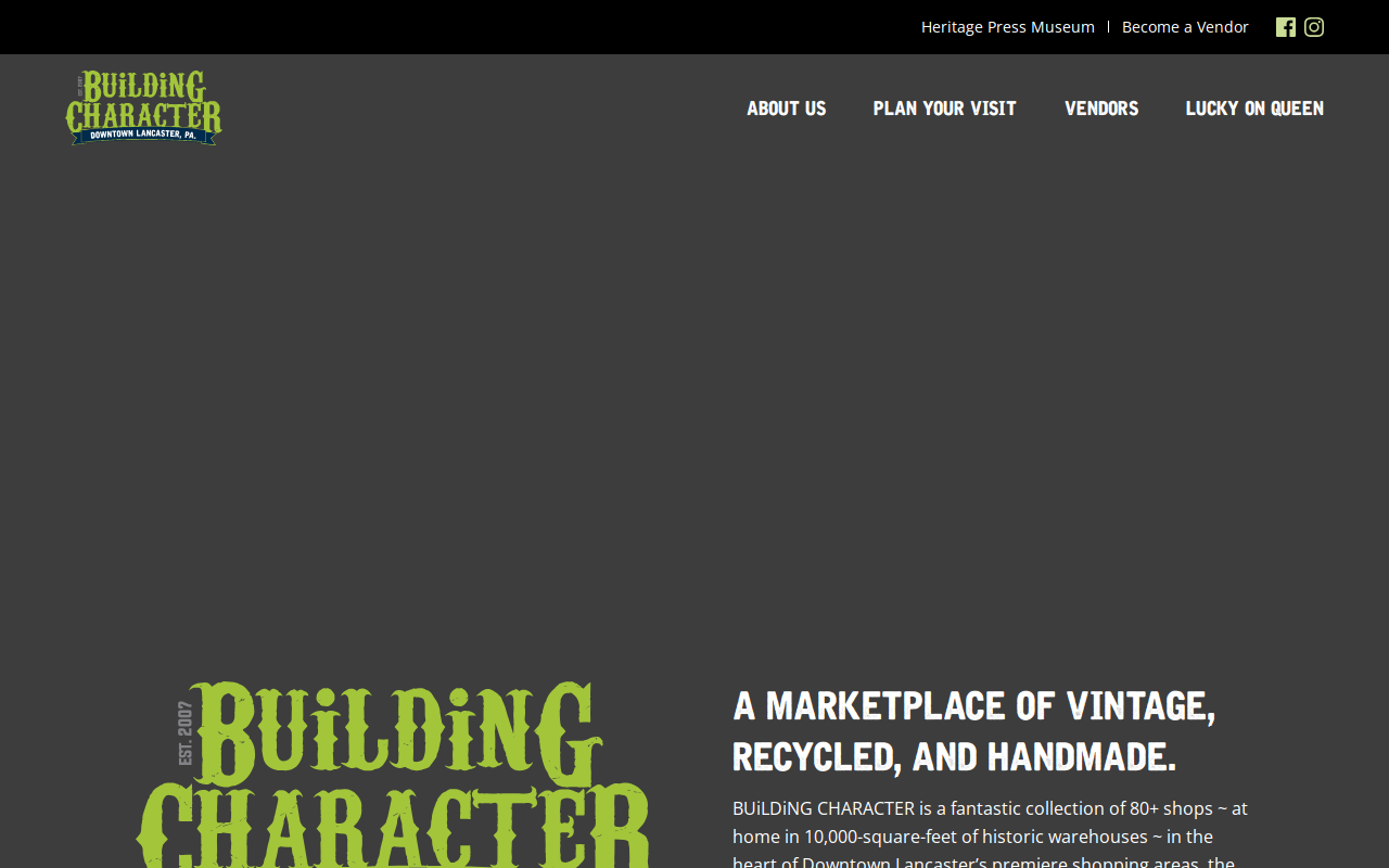 Building Character website preview