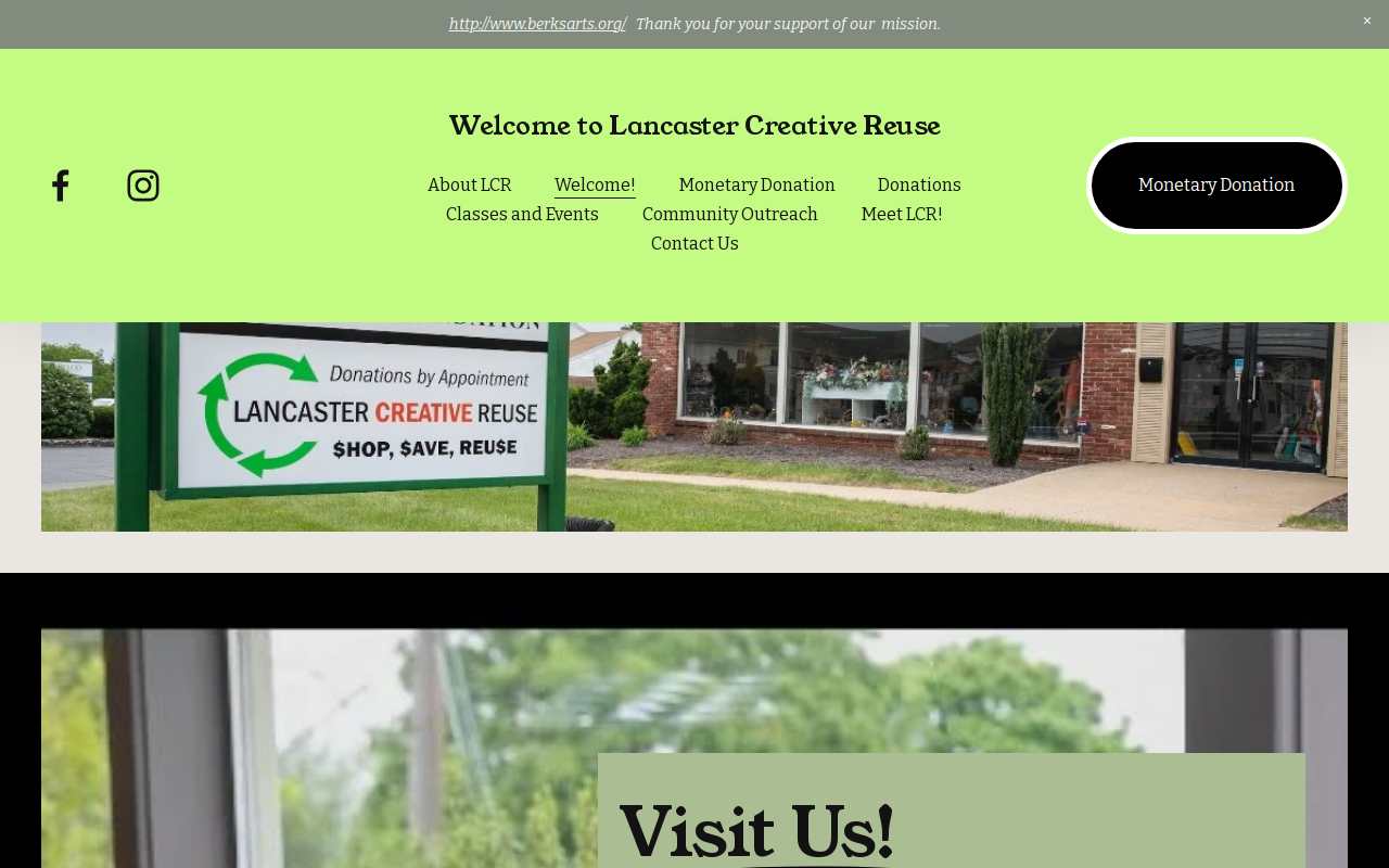 Lancaster Creative Reuse website preview