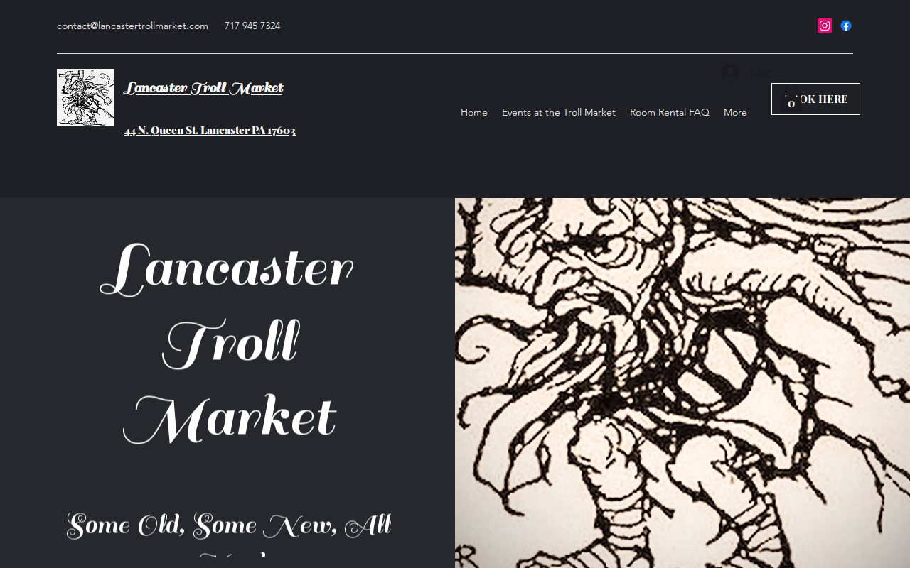 Lancaster Troll Market website preview