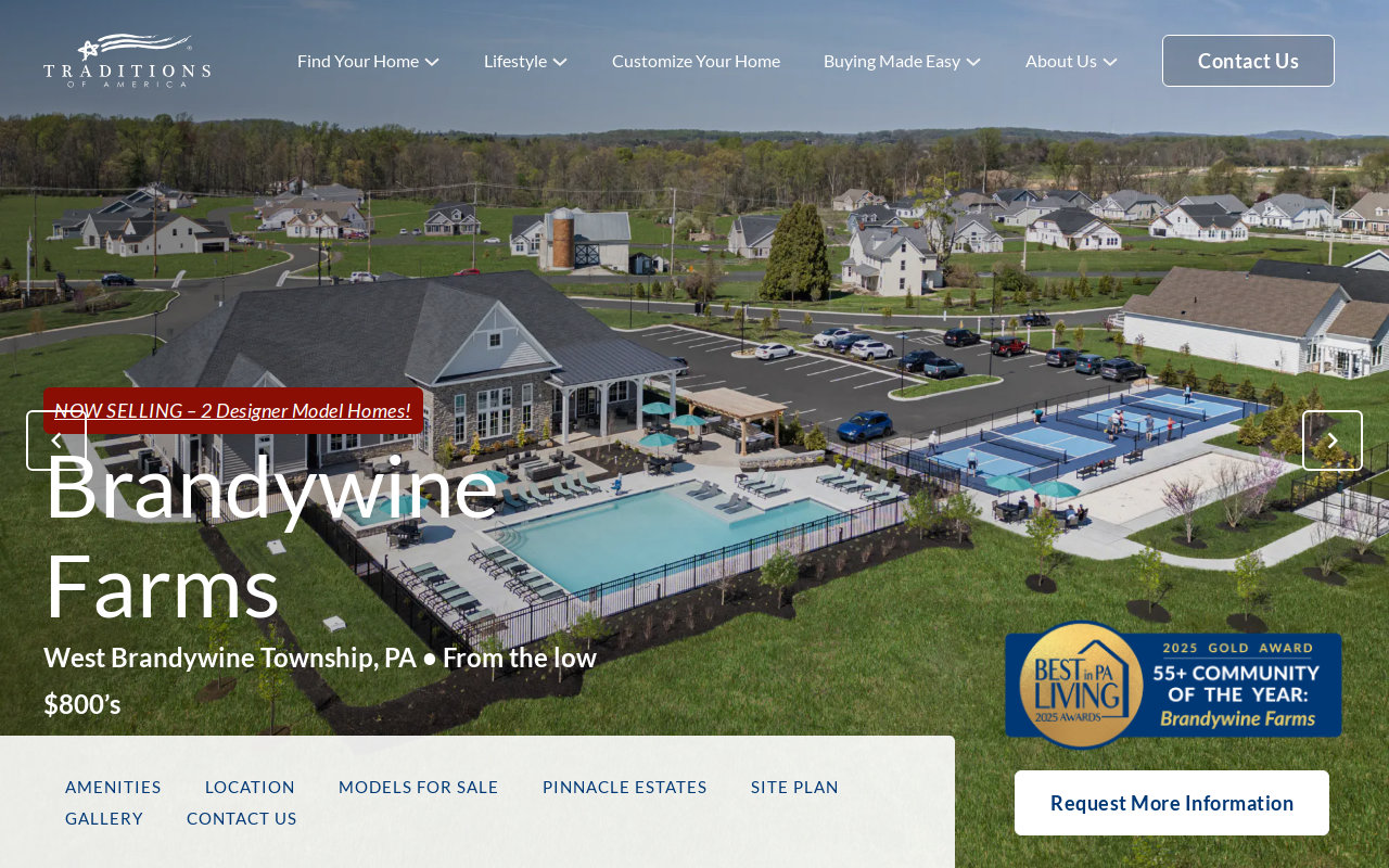 Traditions of America at West Brandywine website preview