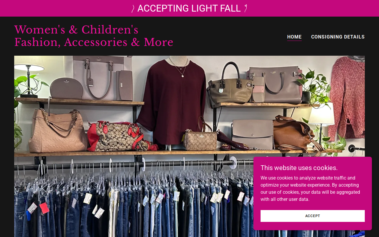 The Exchange Consignment Boutique website preview