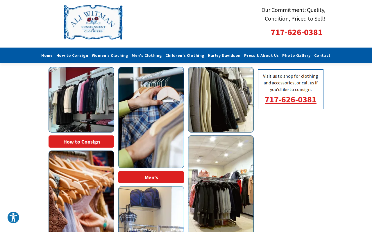 Ali Witman Consignments website preview