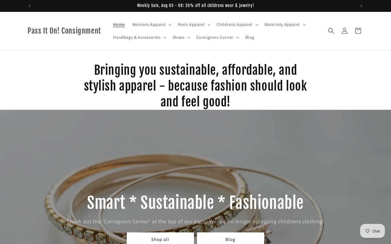 Pass It On Consignment website preview