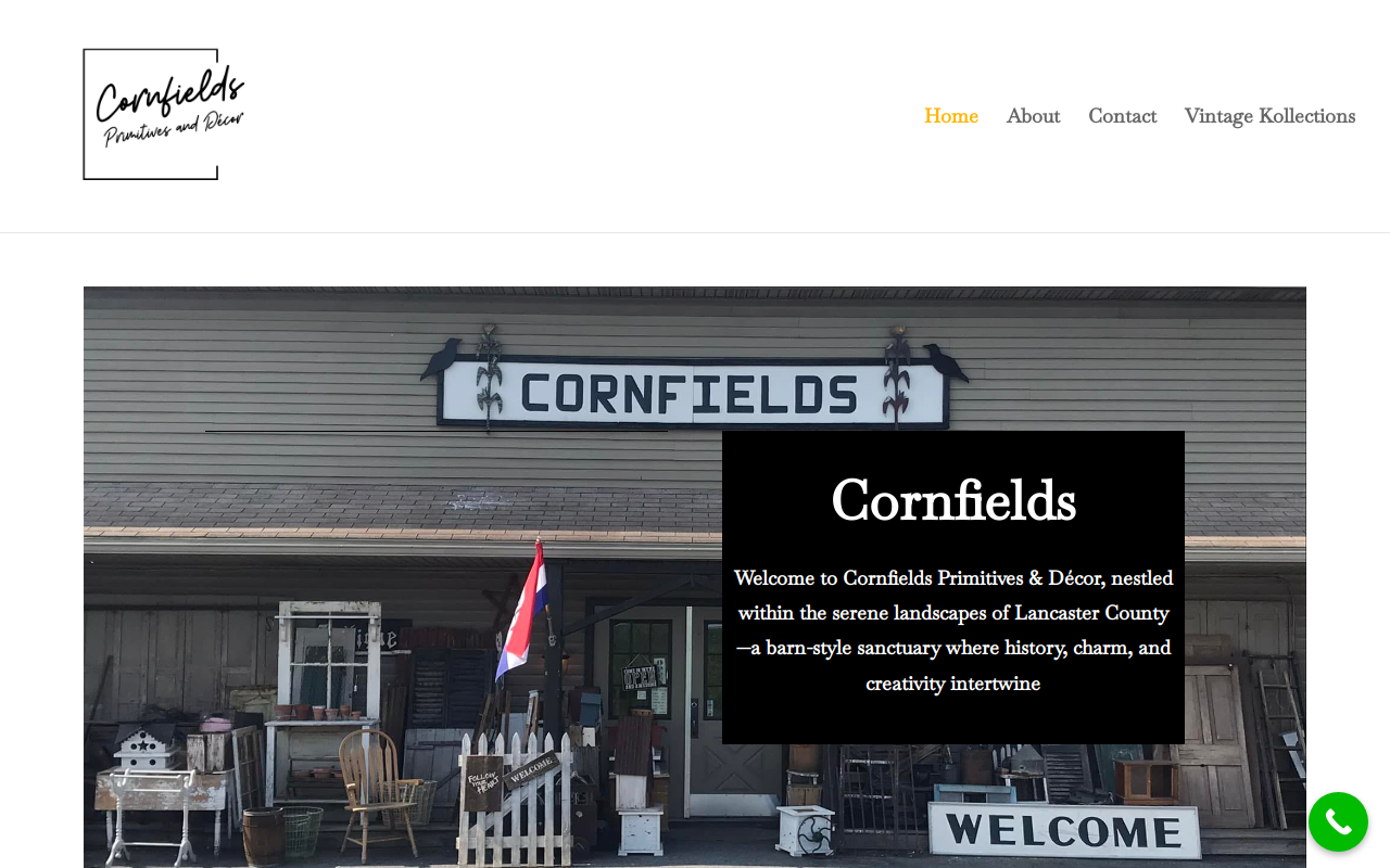 Cornfields website preview