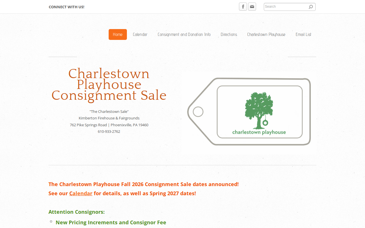 The Charlestown Sale website preview