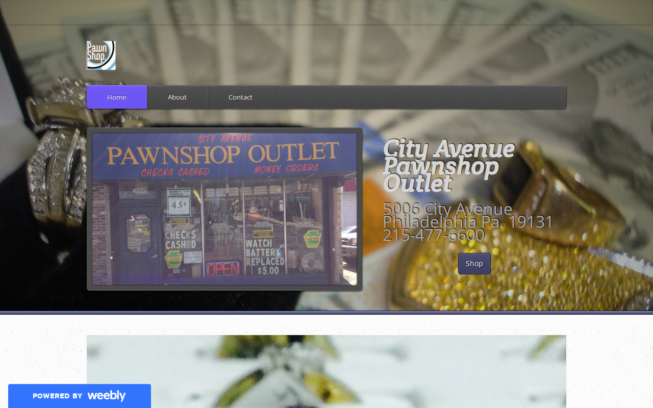 City Avenue Pawnshop Outlet website preview